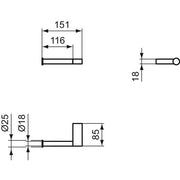 Ideal Standard - Reserverollenhalter CONNECT N1383AA chrom