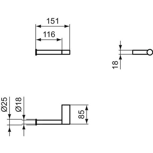 Ideal Standard - Reserverollenhalter CONNECT N1383AA chrom