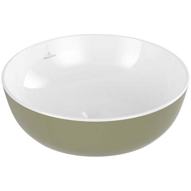 VILLEROY & BOCH - Aufsatzwaschbecken Artis 430x430mm Rund ohne Überlauf Sage Green