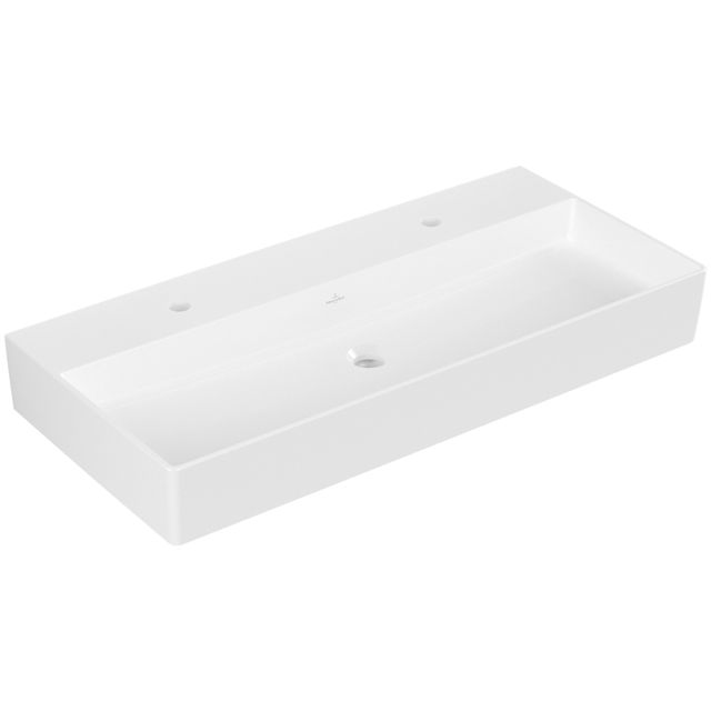 VILLEROY & BOCH - Waschbecken Memento 2.0 1000x470mm Rechteck 2HL. ohne Überlauf Weiß Alpin