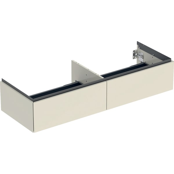 Geberit Vertriebs - ONE Unterschrank für WT/-Platte 2 Schubl., 133,2x26,6x47cm,sandgrau hgl