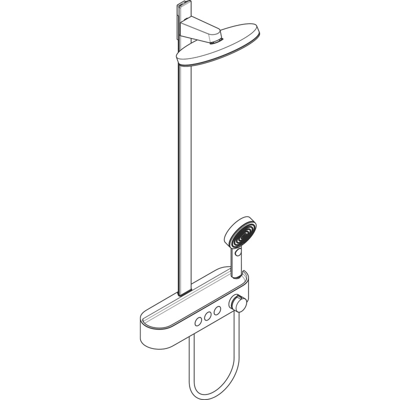 Hansgrohe - Showerpipe PULSIFY 260 2jet EcoSmart mit Brausethermostat Aufputz mattweiß
