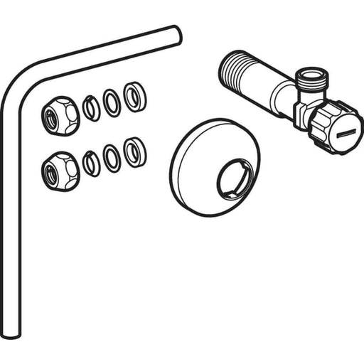 Geberit Vertriebs - Wasseranschlussset seitlich 3/8 hochglanz-verchromt