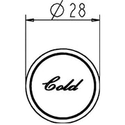 Ideal Standard - Zierkappe Retro-Kreuzmischer 013.291.010.000, Cold, verchromt