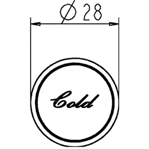 Ideal Standard - Zierkappe Retro-Kreuzmischer 013.291.010.000, Cold, verchromt