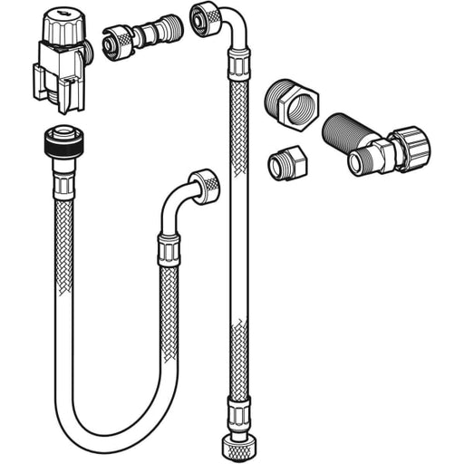 Geberit Vertriebs - Wasseranschlussset hinten mittig zu Monolith Sanitärmodul, für WC 114 cm