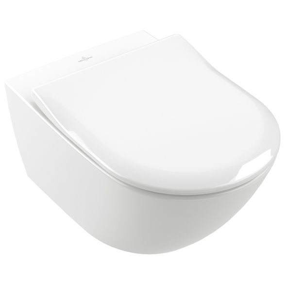VILLEROY & BOCH - WC-Sitz SlimSeat Subway 2.0 374x439x43mm ov SoftClosing QR we Alpin
