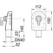 Dallmer - Waschgeräte-Siphon HL 410, DN40