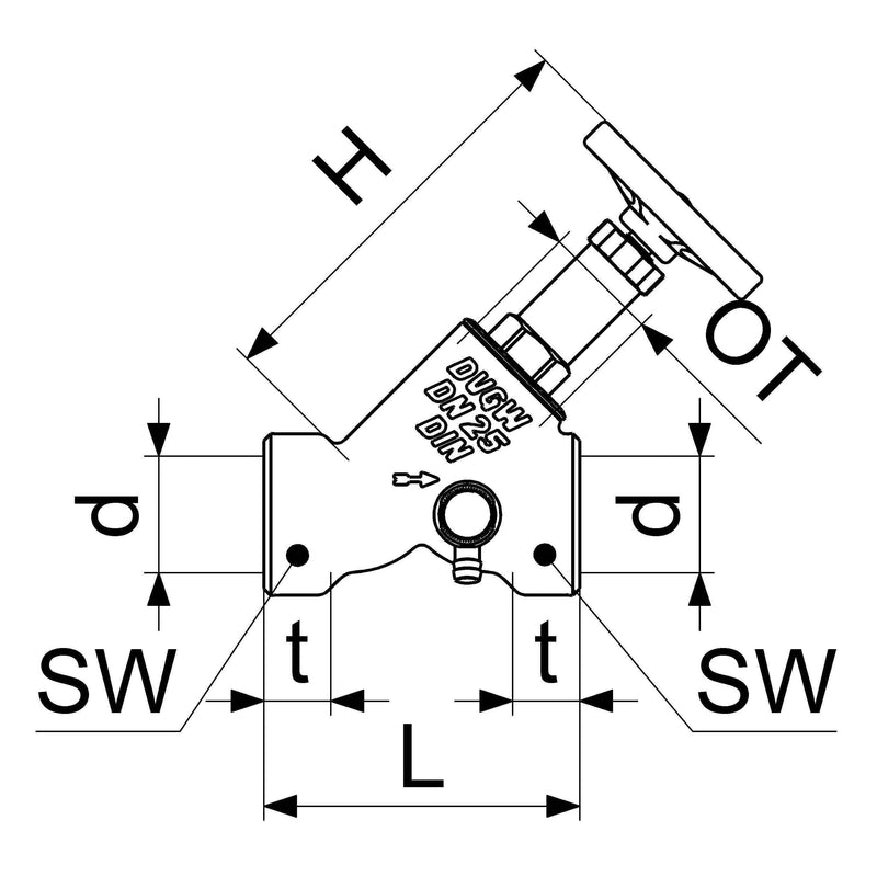 Schlösser Armaturen - Schl�sser FREISTROMVENTIL DN65 2 1/2 M.E.N.ST.SP. DVGW