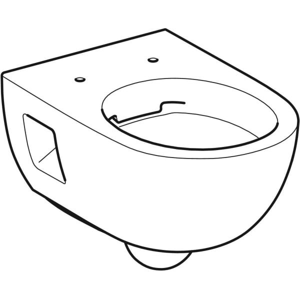 Geberit Vertriebs - Tiefspül-WC RENOVA Nr.1, Premium spülrandlos, 4,5/6l, wandh., weiß