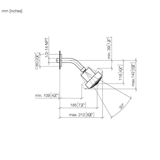 Dornbracht - Kopfbrause SYMETRICS 28508980 messing gebürstet