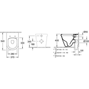 VILLEROY & BOCH - T-WC ARCHITECTURA 5690 370x540mm DirectFlush bodenst wandn WeißAlpin C