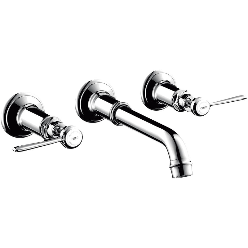 Hansgrohe - 3-Loch Waschtischarmatur AXOR Montreux Wand Fertigset Hebelgriff chrom