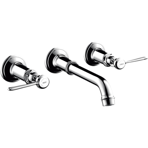 Hansgrohe - 3-Loch Waschtischarmatur AXOR Montreux Wand Fertigset Hebelgriff chrom