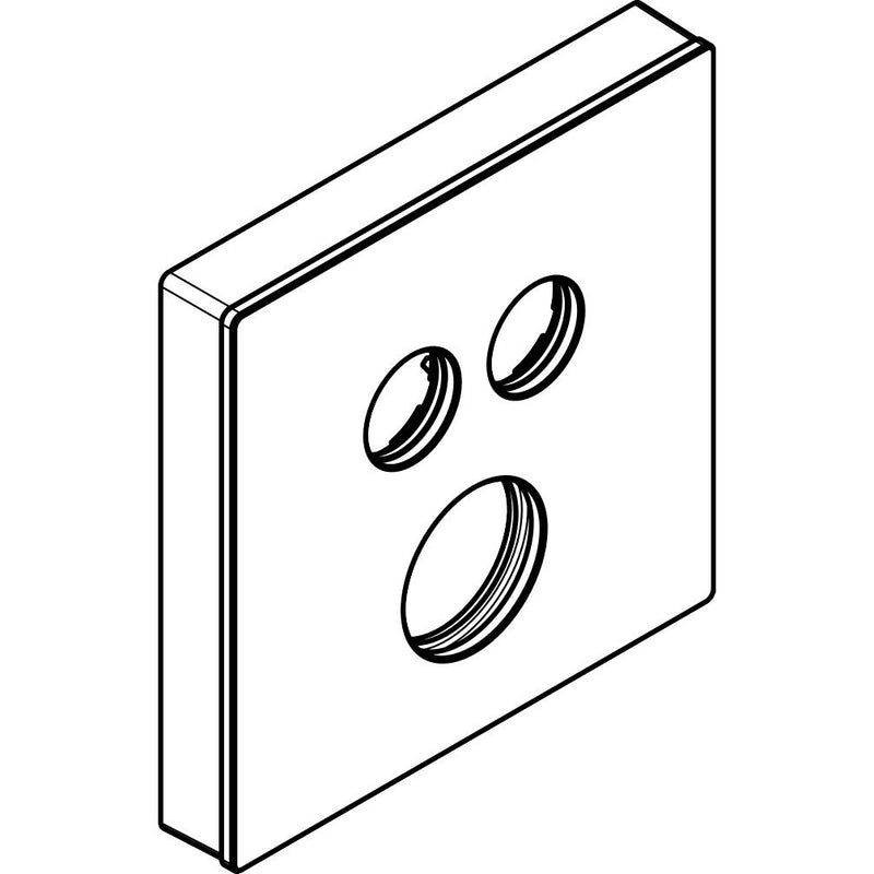 Hansgrohe - Rosette 155/155mm Shower Select Glas Thermostat UP 2 Verbraucher weiß/chrom