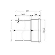 Wavin - Rohr AS+ DN 200 1,00 m S/PL