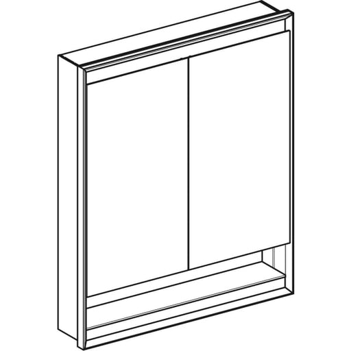Geberit Vertriebs - ONE Spiegelschrank mit Ni/Comf.Light 2 Türen, UP-Mont., 75x90x15cm, weiß