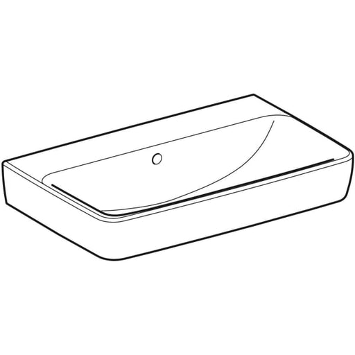 Geberit Vertriebs - RENOVA Compact Waschtisch, 65x40cm o. Hl., m. Ül., weiß, NEU