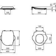 Ideal Standard - WC-Sitz CONTOUR21 SCHOOLS, f.Kinder 3-7J., Gelb