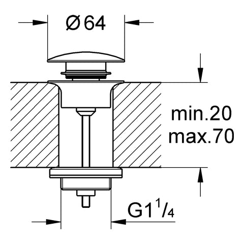 Grohe - Ablaufgarnitur 65807 supersteel