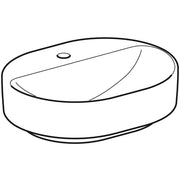Geberit Vertriebs - Aufsatz-WT VARIFORM, elliptisch 500x400mm, mit Hahnloch, o. Ül., weiß
