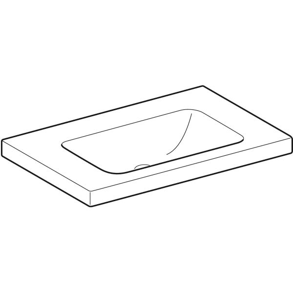 Geberit Vertriebs - iCon Light Waschtisch 75x48cm Ablagefläche, o. Hl., o. Ül., weiß