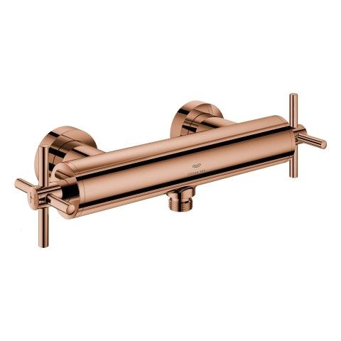 Grohe - 2-Griff-Brausebatt. Atrio 26895 Wandmontage Kreuz-Griff warm sunset