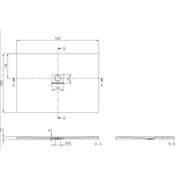 VILLEROY & BOCH - Quaryl-Duschwanne A18 1400x1000x40mm weiß
