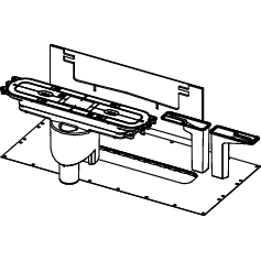 TECE SE - TECEdrainprofile Ablauf senkrecht, DN 50, Ablaufleistung 1,37 l/s