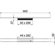 Dallmer - Duschrinne CERAFLOOR Select Edelstahl matt, 900mm