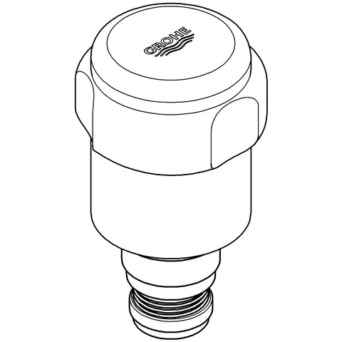 Grohe - Oberteil 41816 WAS-Griff DN10 mit Rückflussverhinderer chrom