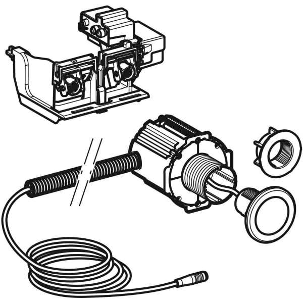 Geberit Vertriebs - Typ 10 WC-Strg. mit elektron.Spül, IR Netzb., 2-M-Sp., Round, gebürstet