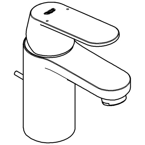 Grohe - Waschtisch EHM Eurosmart C 32825 EcoJoy Zugstangen-Ablaufgarnitur chrom