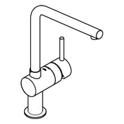 Grohe - Einhand-Spültischbatterie MINTA 31375 L-Auslauf hard graphite gebürstet