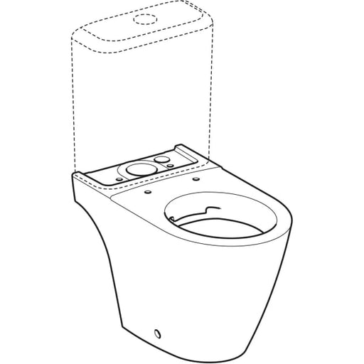 Geberit Vertriebs - Tiefspül-WC ICON, spülrandlos 6 l, bodenstehend KeraTect weiß(alpin)