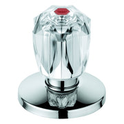 Grohe - Oberteil 1/2 für UP-Ventil 11542 Brillant Griff Markierung rot chrom