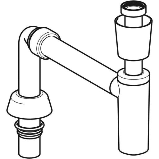 Geberit Vertriebs - Tauchrohrsiphon für Waschbecken, Abgang vertikal d40 G1 1/4 weiß-alpin