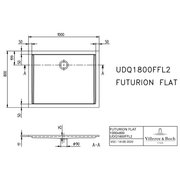 VILLEROY & BOCH - Brausewanne FUTURION FLAT UDQ1800FFL2 1000x800x17 Quaryl weiß