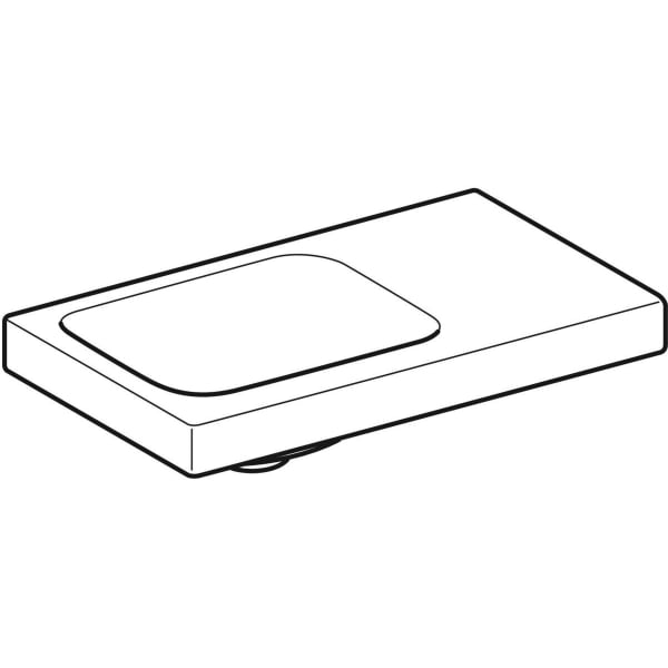 Geberit Vertriebs - iCon Light Handwaschbecken 53x31cm Ablg./o. Hl. re, o. Ül., weiß
