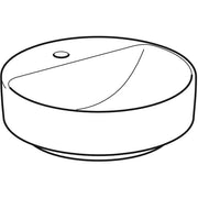 Geberit Vertriebs - Aufsatz-WT VARIFORM, rund, d:450mm mit Hahnloch, o. Ül., weiß, KeraTect
