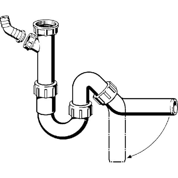 Viega - Röhrengeruchverschluss 7985.30 11/2 x 40mm Kunststoff weiss