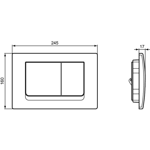 Ideal Standard - Betätigungsplatte M1 SOLEA, mechanische Auslösung, Chrom