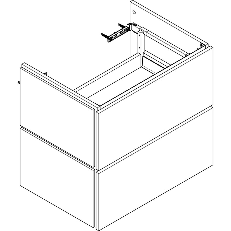 Hansgrohe - WTU 680x470mm 2 Schubkästen f. WT mattweiß