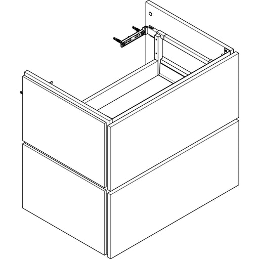 Hansgrohe - WTU 680x470mm 2 Schubkästen f. WT mattweiß