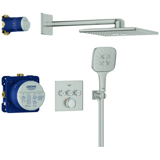 Grohe - UP-D.system Grohtherm SmartControl 34864 THM eckige Form 3 ASV supersteel