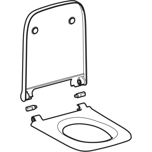 Geberit Vertriebs - WC-Sitz f. Geberit AquaClean Sela Square, weiß