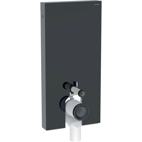 Geberit Vertriebs - Monolith Plus Sanitärmodul f. SWC 101cm, Glas schwarz / alu. schwarzchrom