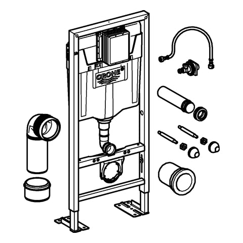 Grohe - WC-Element RAPID SL 38584 BH:1,13m Spülkasten GD2 für freist. Mtg
