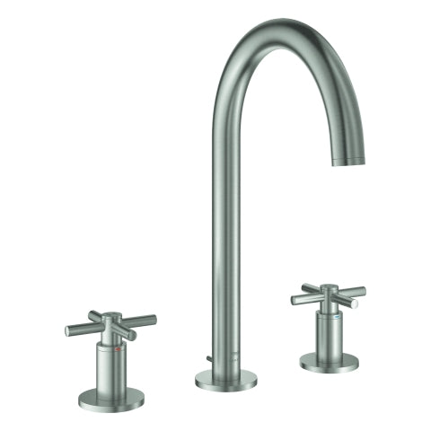 Grohe - 3-Loch-WT-Batterie Atrio 20643 Rohrauslauf Kreuz-Griff supersteel