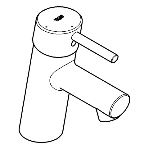 Grohe - EH-WT-Batterie CONCETTO 23385 Mittelstellung kalt glatter Körper chrom